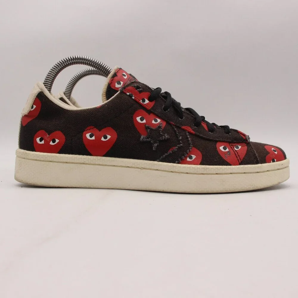 Converse x Play Comme Des Garcons CDG Hearts Pro Low Men’s 6 Women's 7.5 140711C